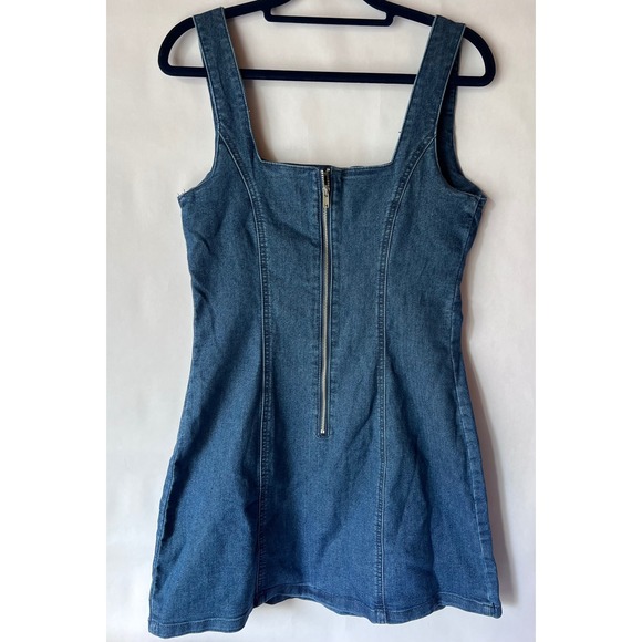 FOREVER 21 DENIM MINI TANK DRESS Size M Blue - Picture 5 of 9